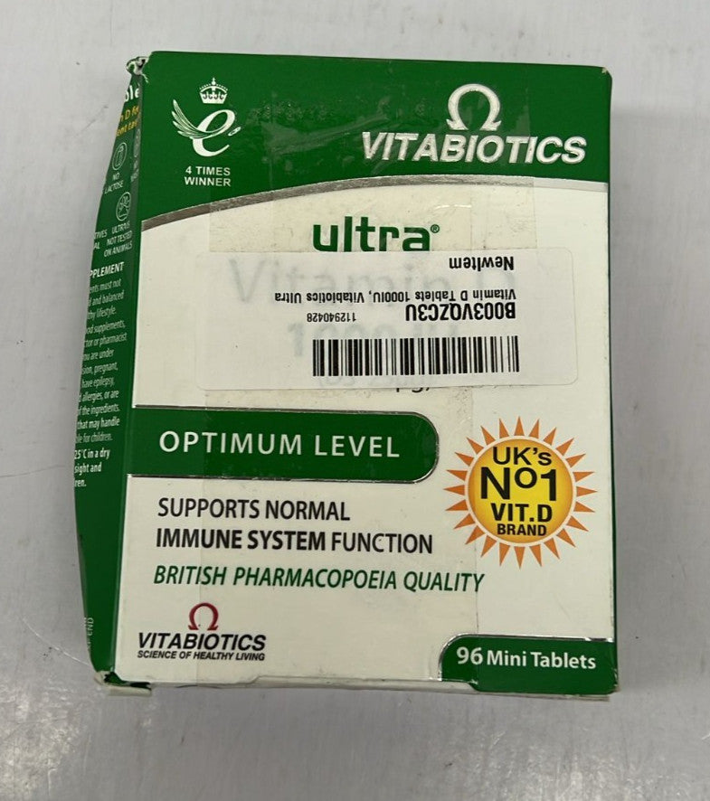 Vitamin D Tablets 1000IU, Vitabiotics Ultra (BOX DAMAGED)