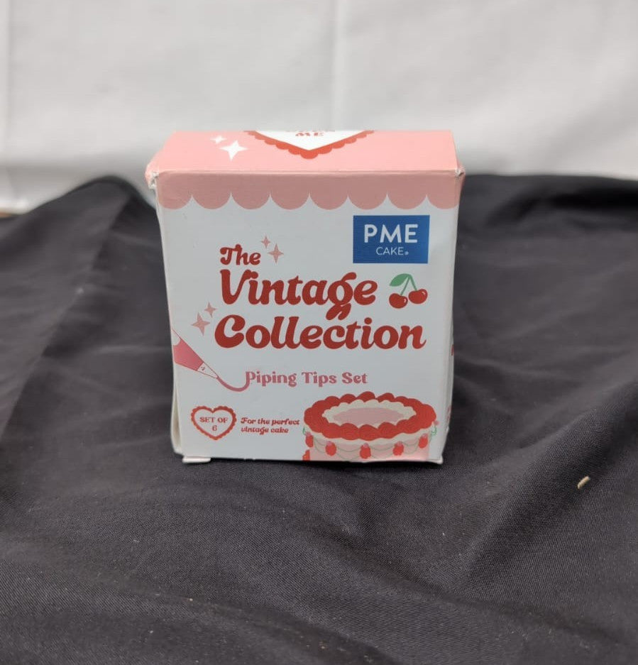 PME VTNZ001 Vintage Cake Piping Tips-Set of 6 Icing Nozzles(BOXDAMAGED)