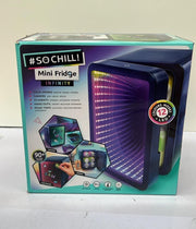 Mini Fridge for Bedrooms, 4L Car Skincare Fridge with LED Mirror