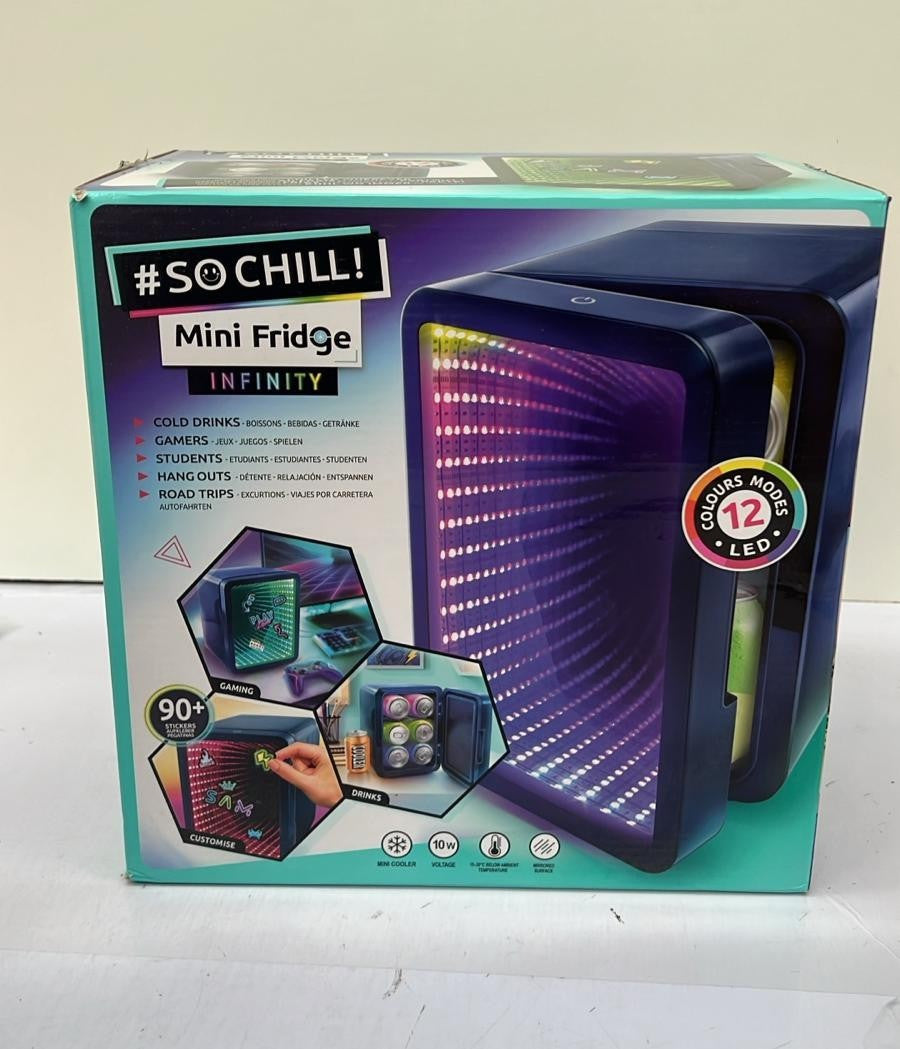 Mini Fridge for Bedrooms, 4L Car Skincare Fridge with LED Mirror