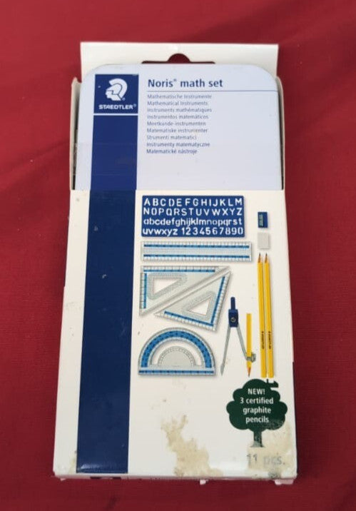 STAEDTLER 557 11 Noris Maths Set with Storage Tin 11 Pieces (packaging damaged)