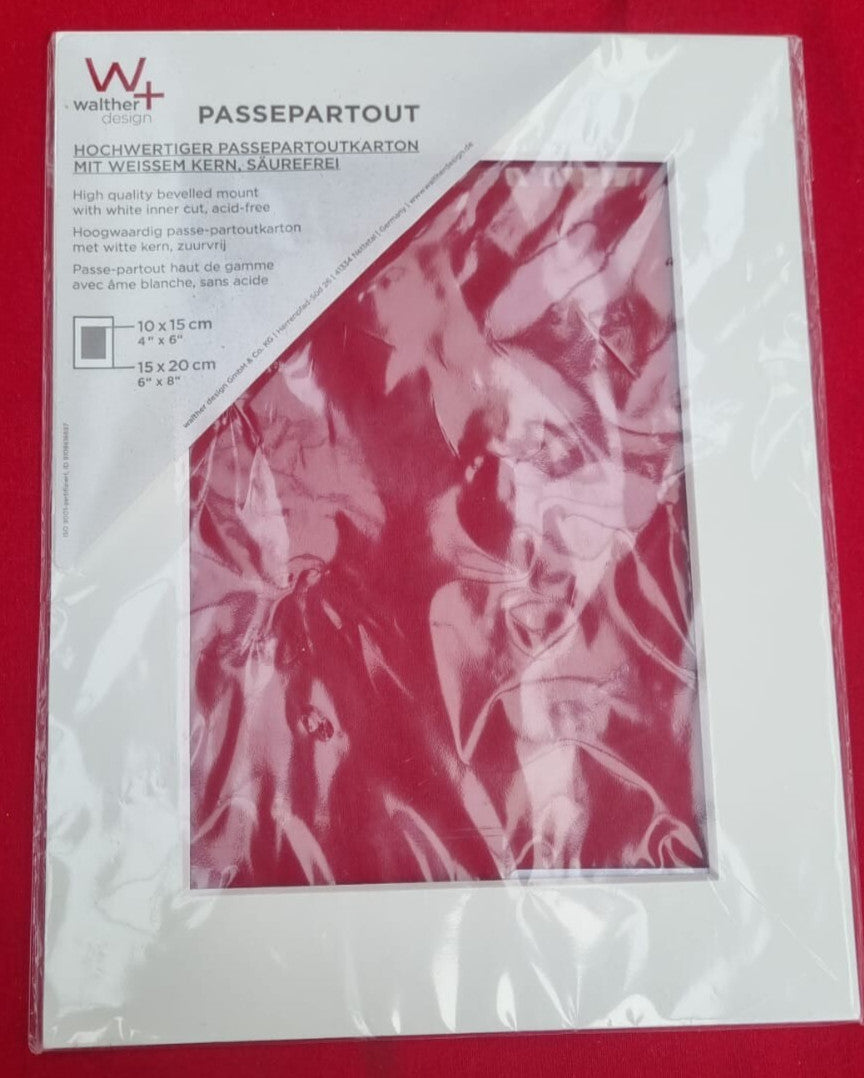 walther Design PassepArtouts Polar White for Frame size: 10 x 15 cm, 15x20cm