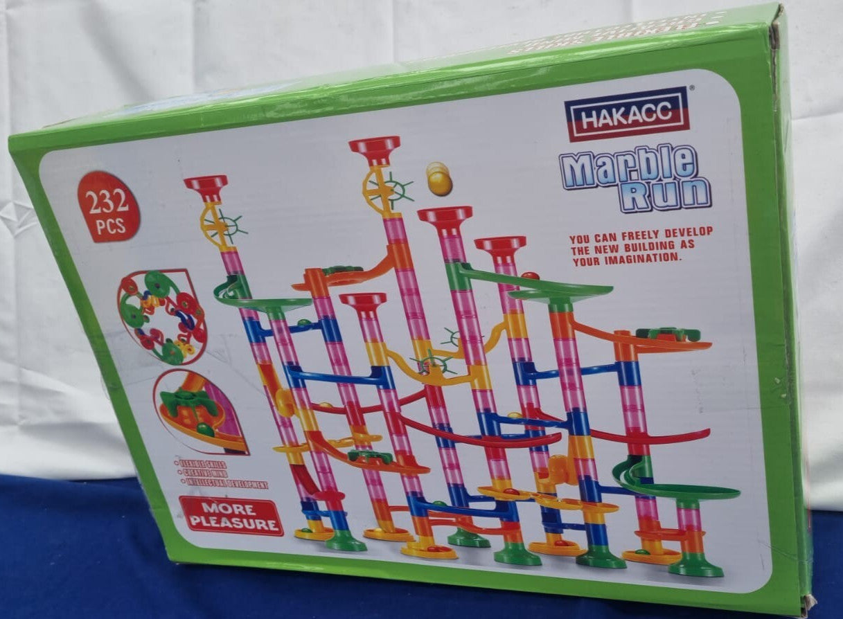 Marble Runs For Kids - 232 Pieces Plus Storage Tub - Construction Toys