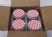 LIMILI Glass Jars with Lids, 4 Pack 500ml / 17oz
