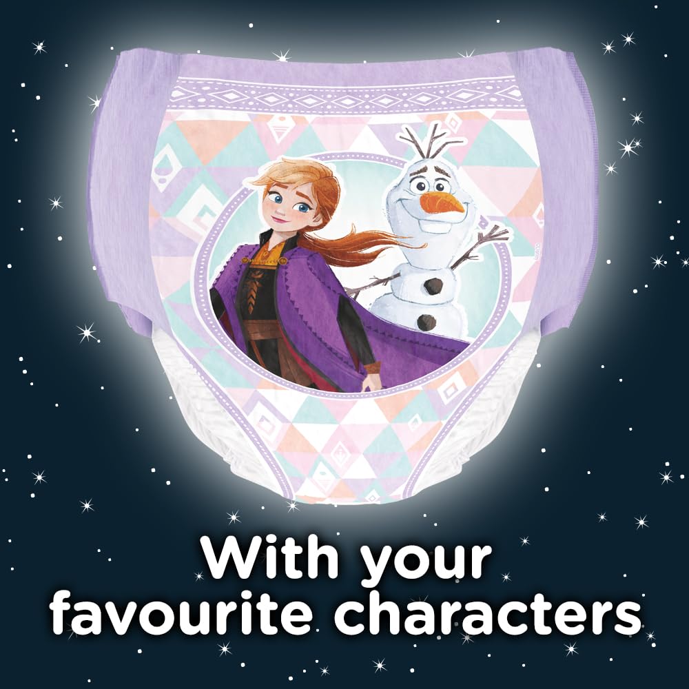 Huggies DryNites, Girls’ Pyjama Pants - Discrete Night Time Nappies with Exciting Designs - Maximum Protection for Teen Bed Wetting