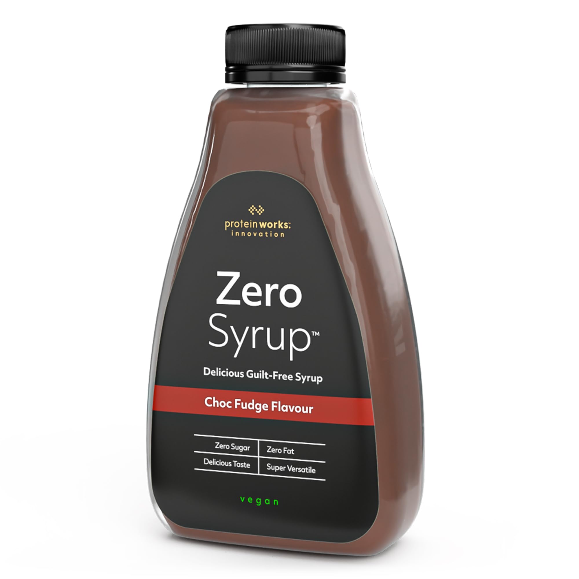 Protein Works - Zero Syrups 425ml | Choc Fudge |Guilt Free Dessert Topping Sauce | Fat Free & Sugar Free | Vegan & Keto Friendly