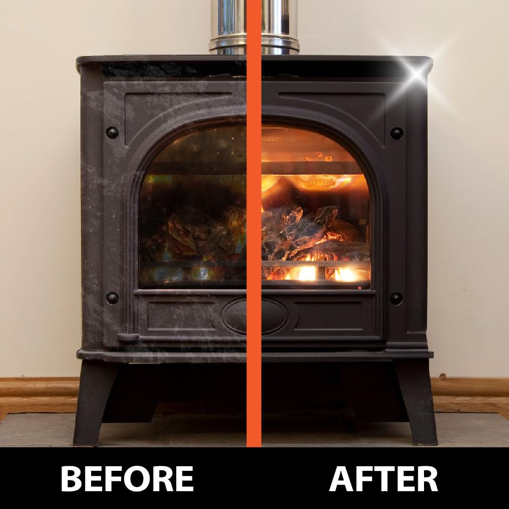 Emberzz - Stove, Fireplace and Hearth Cleaner | Dissolves Soot, Grease & Tar | For Wood, Log Burner - 500ml