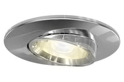 4lite Fire-Rated Indoor Downlight (Chrome) Adjustable GU10 LED Spotlight IP20 Rating - 4L1/2206-4yr Guarantee
