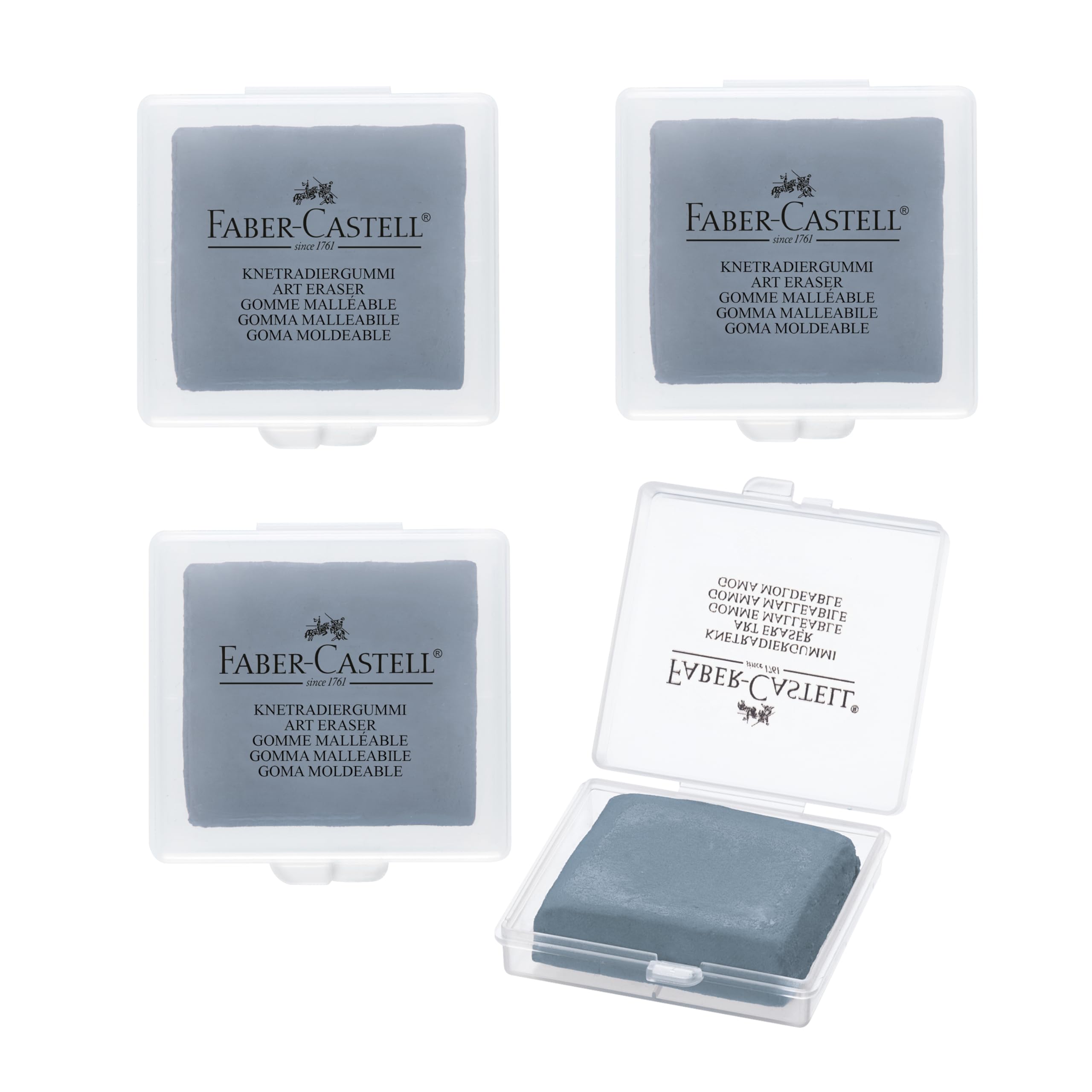 Art Eraser Faber Castell for Artists, Grey, Pack of 4