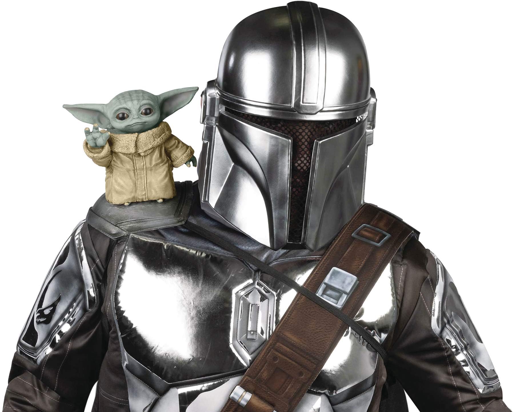 Rubie's 202212NS Baby Yoda Doll Shoulder Accessory Star Wars, Men, Women, Boys Girls, Multicolour, One Size Halloween