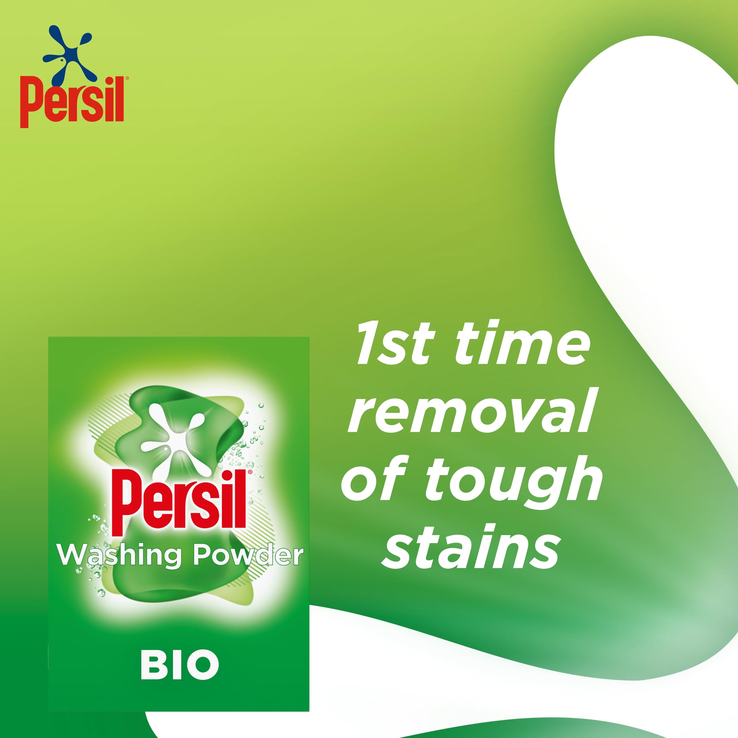 Persil Non Bio Washing Powder XXL Family Pack 100% recyclable pack for stain removal that's gentle next to sensitive skin 3.85 kg (77 washes)