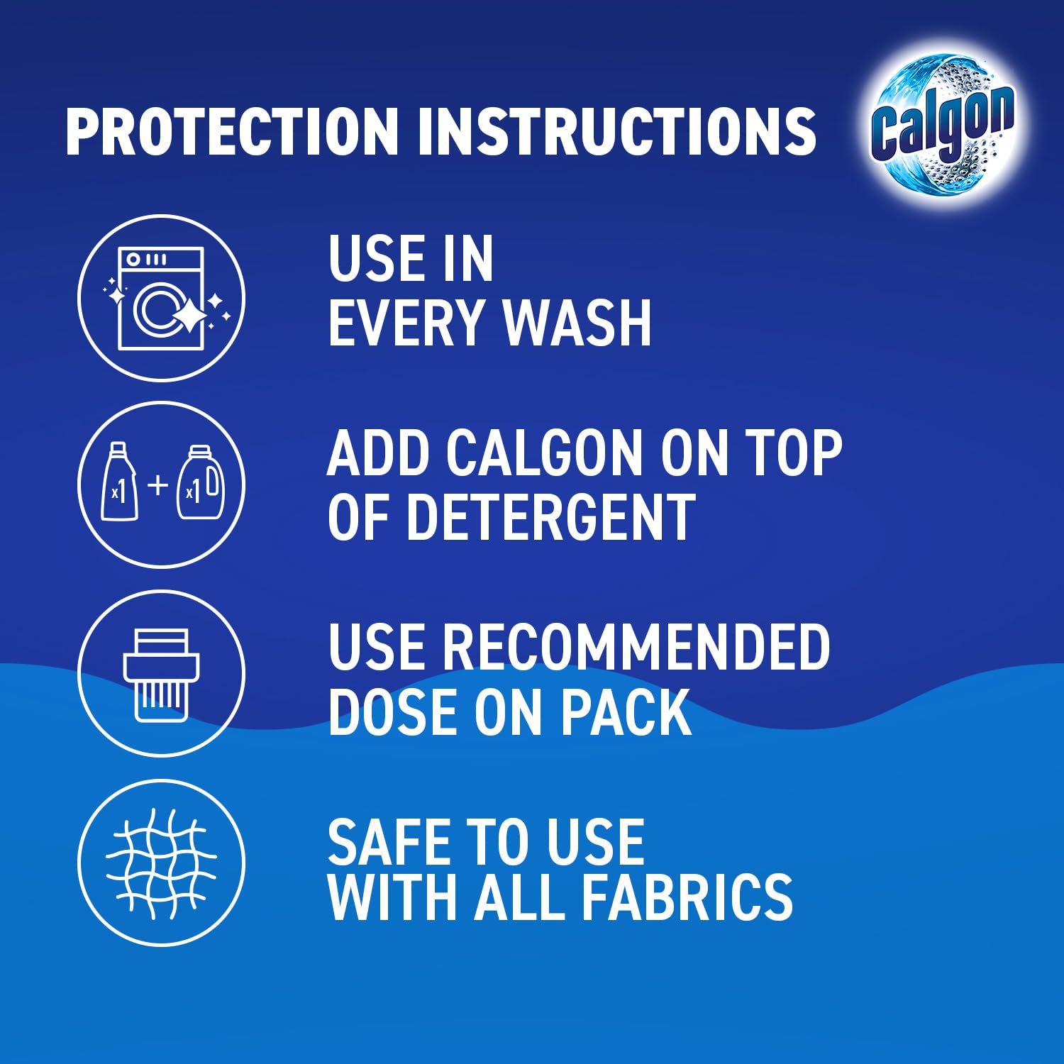 Calgon 4-in-1 Water Softener Tablets, Washing Machine Cleaner, Removes Odours, Limescale & Residue, Deep Clean, Units: 45 Tablets, Size: L Pack,