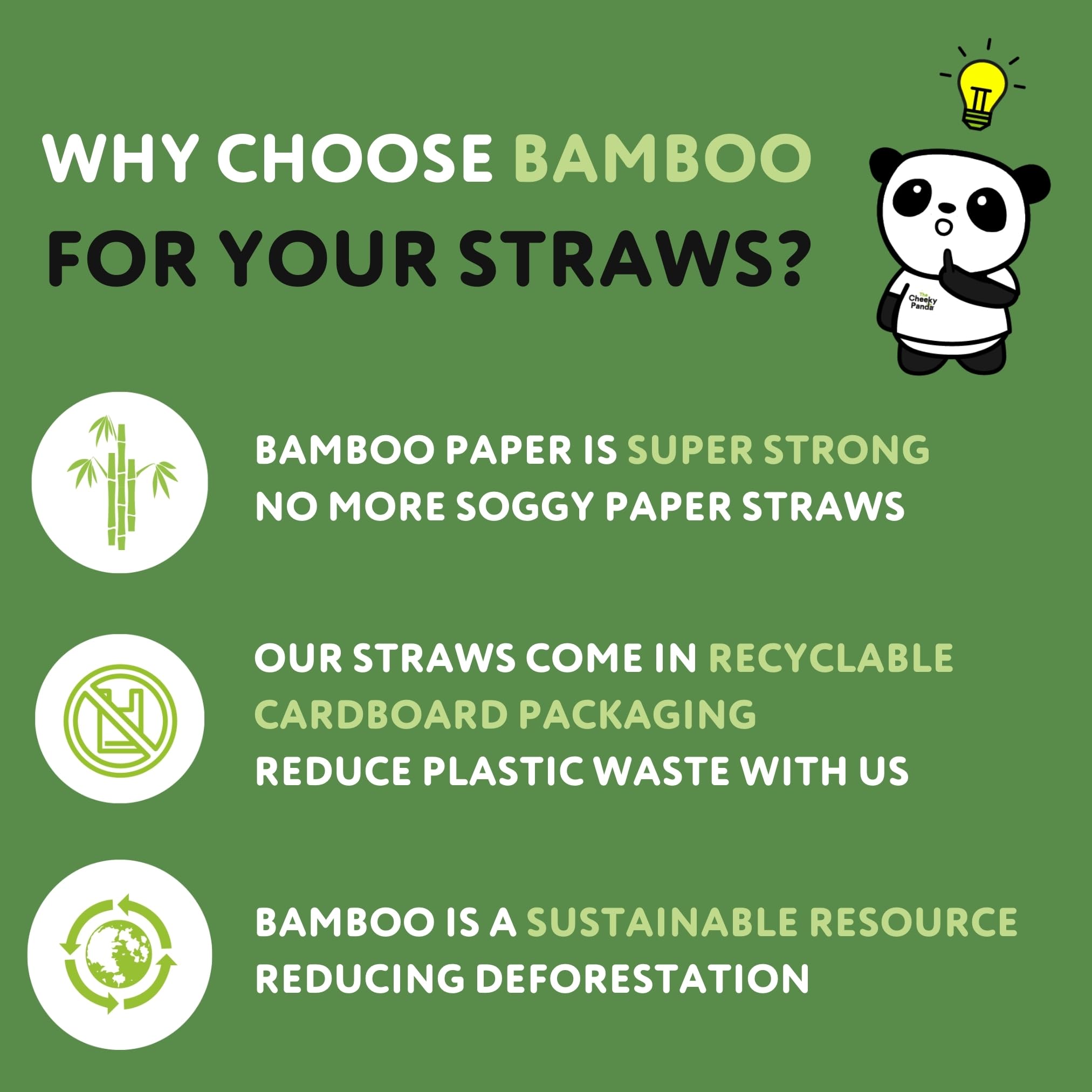 The Cheeky Panda Eco-Friendly Plastic-Free Bamboo Paper Straws