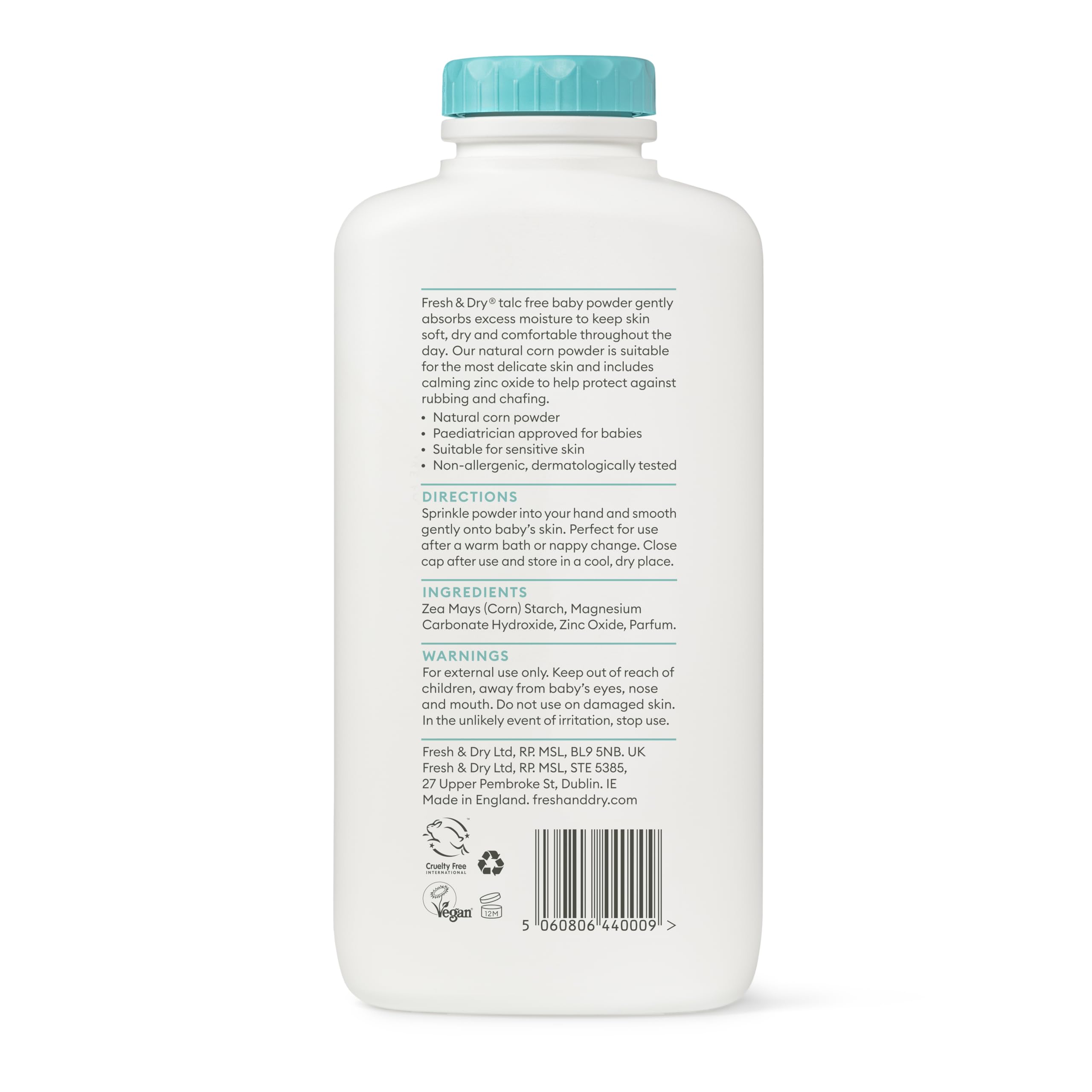 Fresh & Dry 100% Talc Free Baby Powder 250g