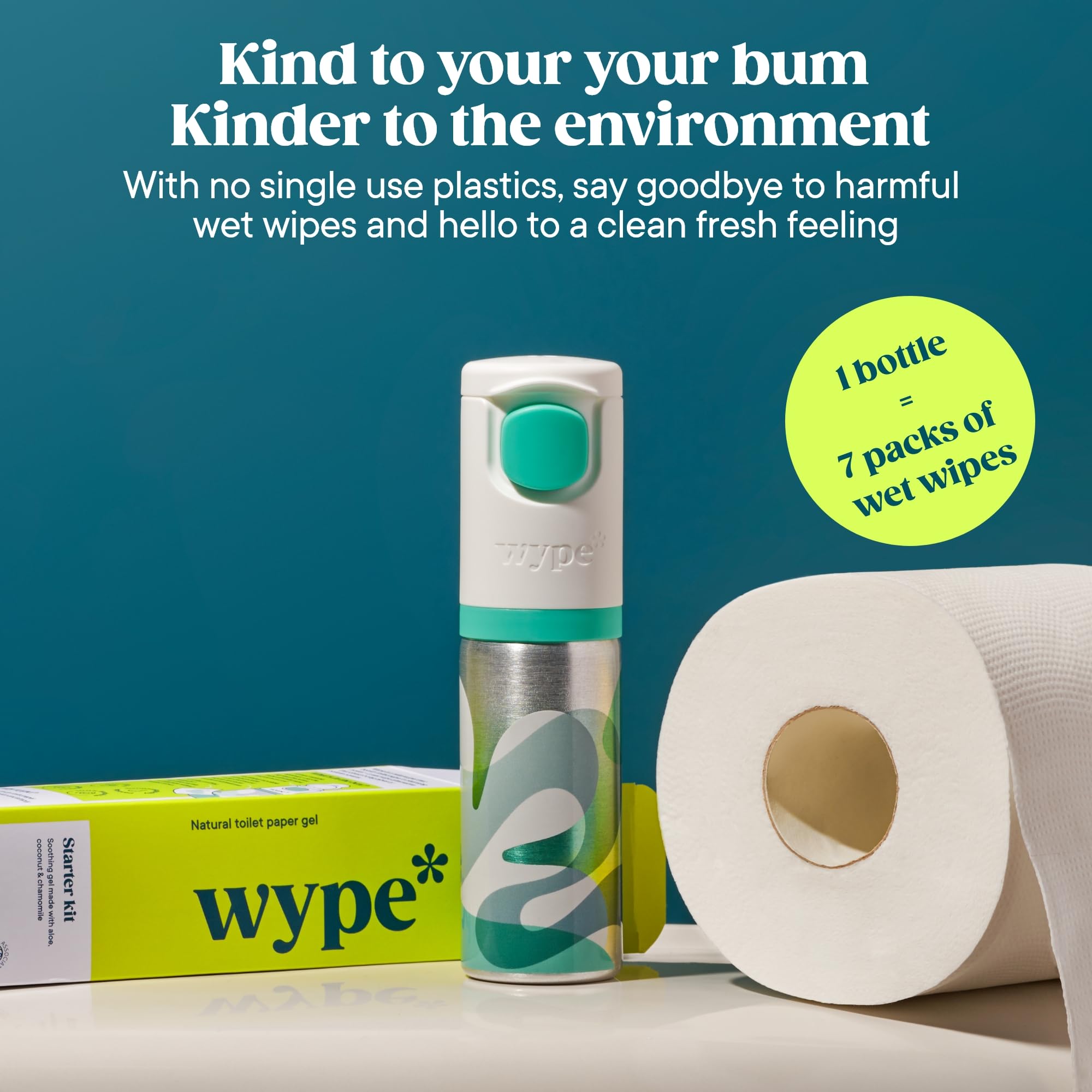 Wype | Flushable & Convenient Wet Wipe Alternative | On The Go Bundle | Toilet Roll Gel | Holiday Essentials | COSMOS Organic | 3 x 30ml