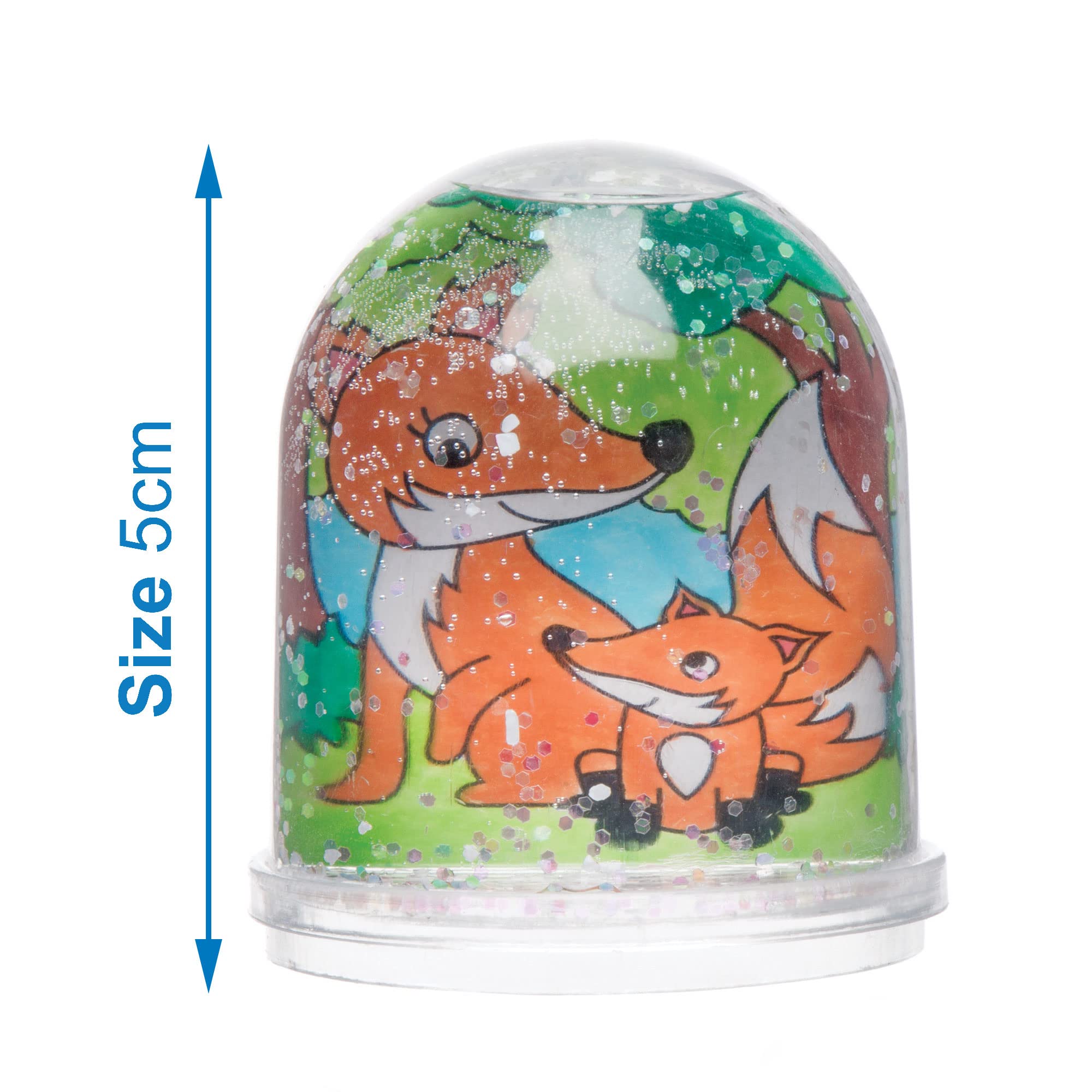 Baker Ross AR618 Woodland Animal Colour-in Snow Globes Value Pack — Creative Art and Craft Supplies for Kids to Make, Personalise and Decorate (Pack of 4), Assorted