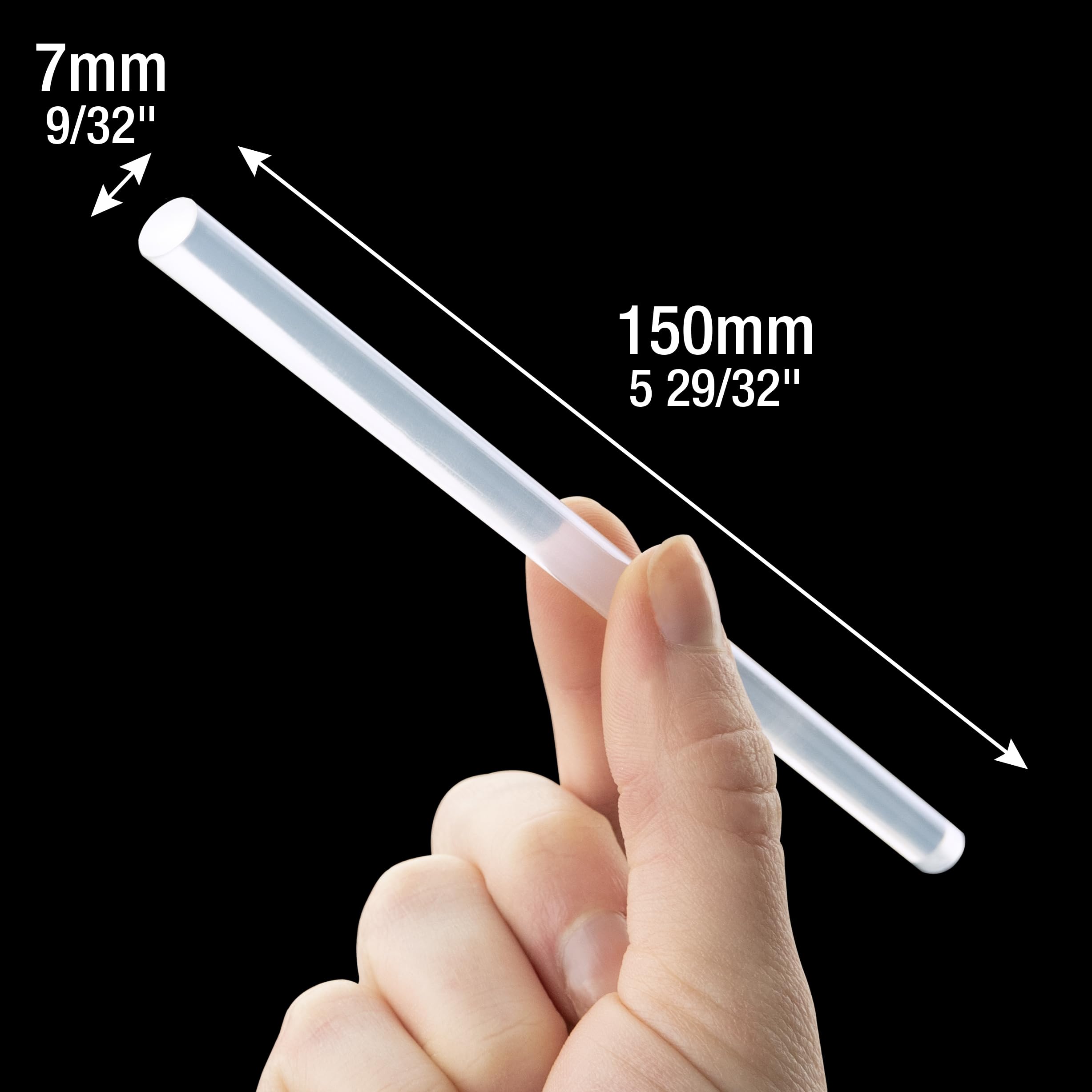 Rapesco 1572 Hot Melt Glue Sticks Type H Extra Long 150 x 7mm, Pack of 50
