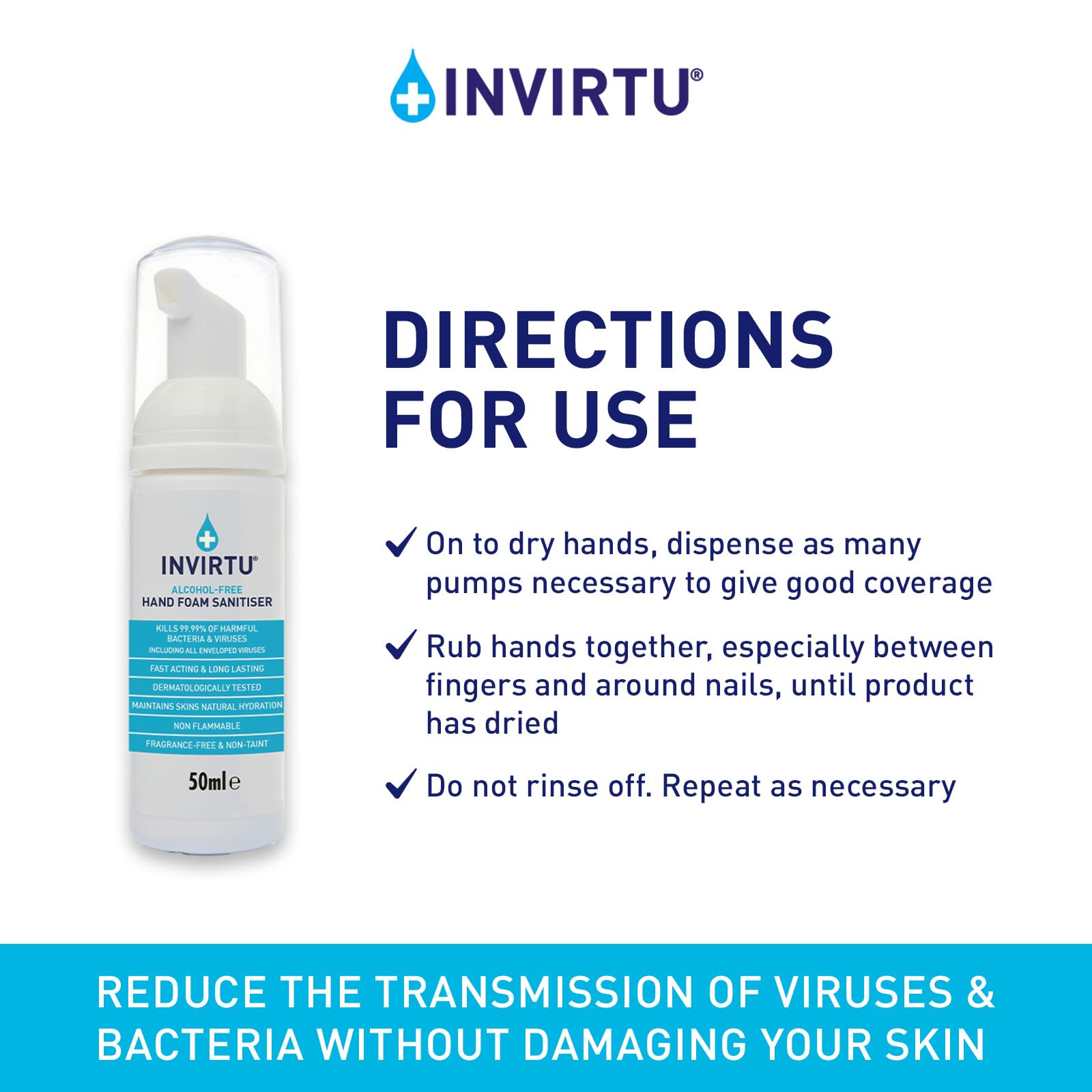 Byotrol INVIRTU Alcohol-free Hand Foam Sanitiser