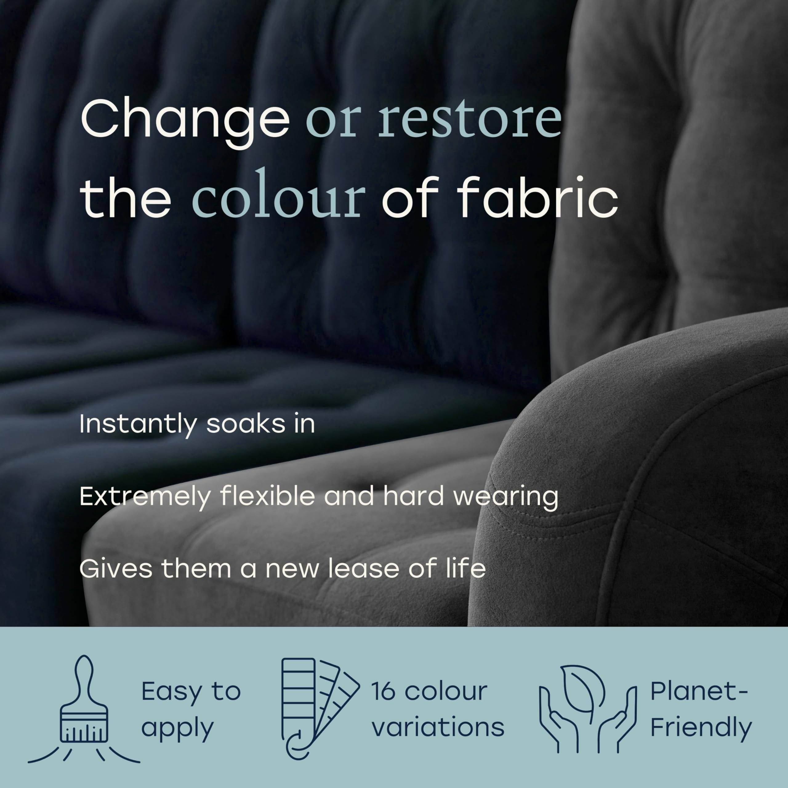 Fabricoat Fabric Paint – Restore or Change the Colour of Any Fabric - Paint Directly Onto Fabric - Transform Anything – Sofas, Lampshades, Car Interiors
