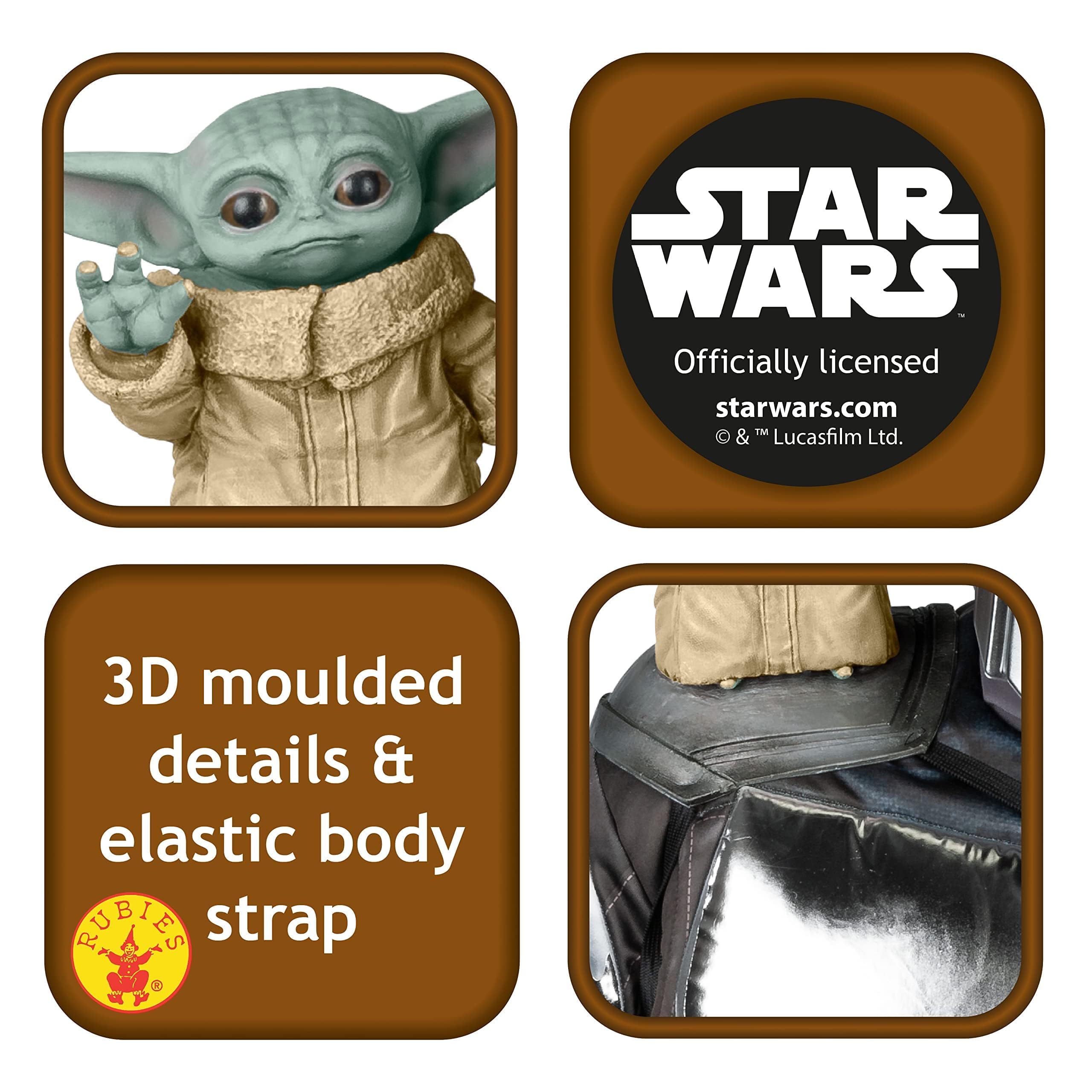 Rubie's 202212NS Baby Yoda Doll Shoulder Accessory Star Wars, Men, Women, Boys Girls, Multicolour, One Size Halloween