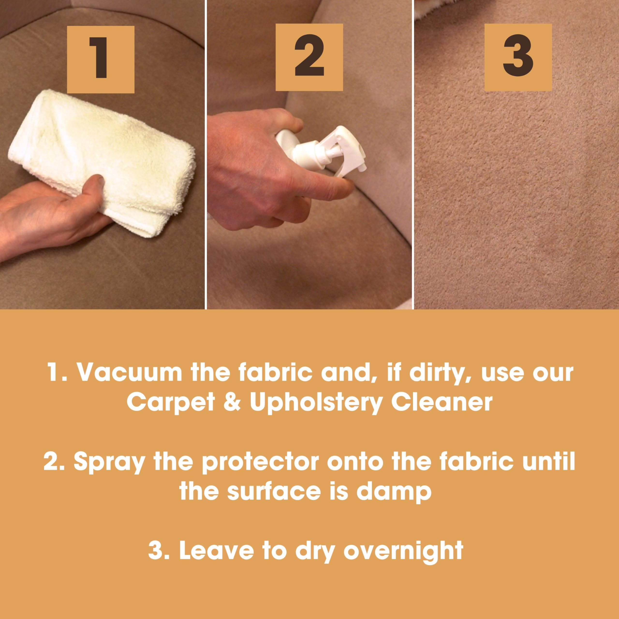 Furniture Clinic Carpet & Upholstery Protector Spray- Repels All Stains and Water - Fabric Protector Spray for Upholstery, Carpets, Sofas, Car Seats, Shoes