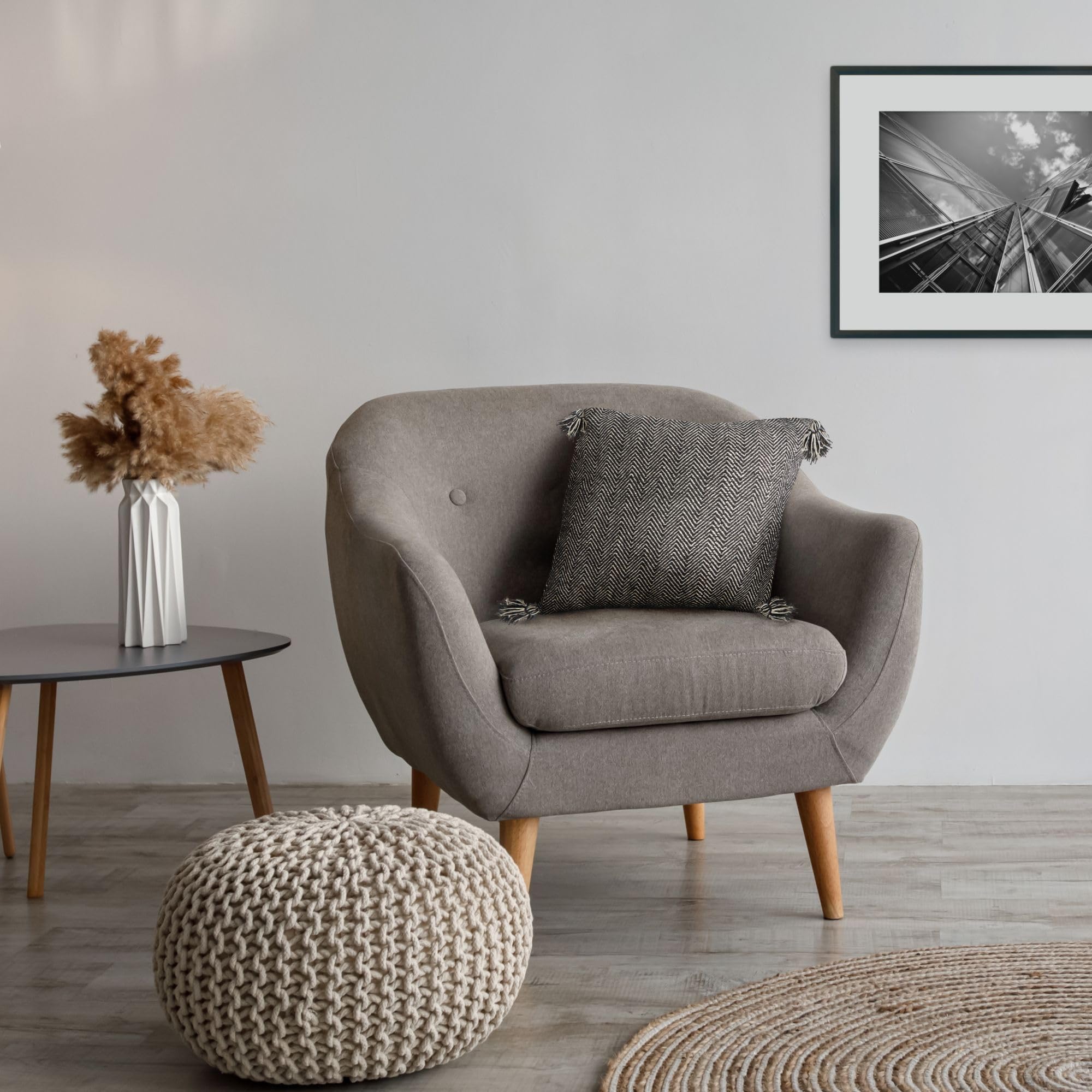 Emma Barclay Herringbone - Recycled Cotton Cushion Cover