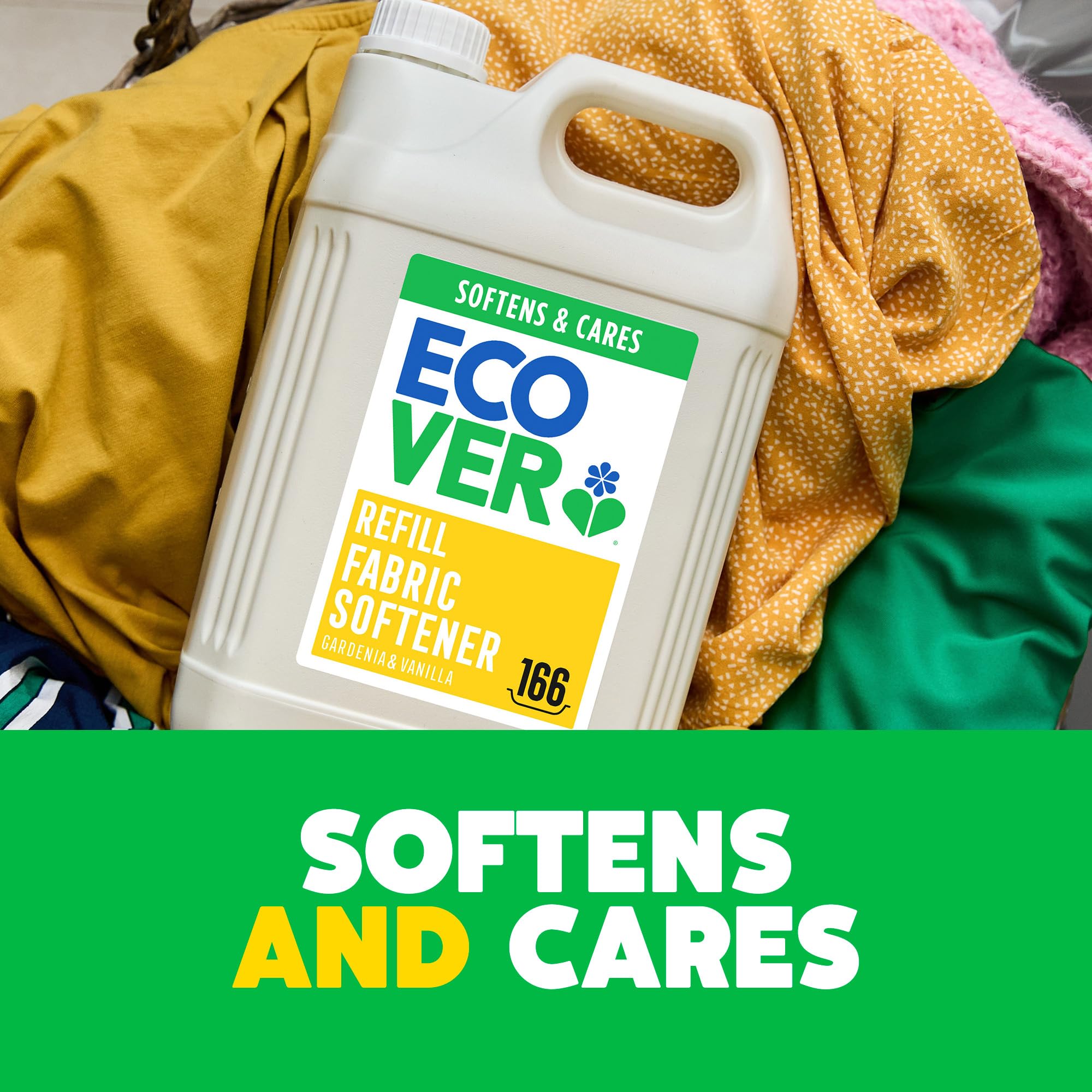 Ecover Fabric Softener, Fabric Conditioner to Soften Your Clothes, Fresh Scent Apple Blossom & Almond, 2 x 47 Washes, 2 x 1.43L