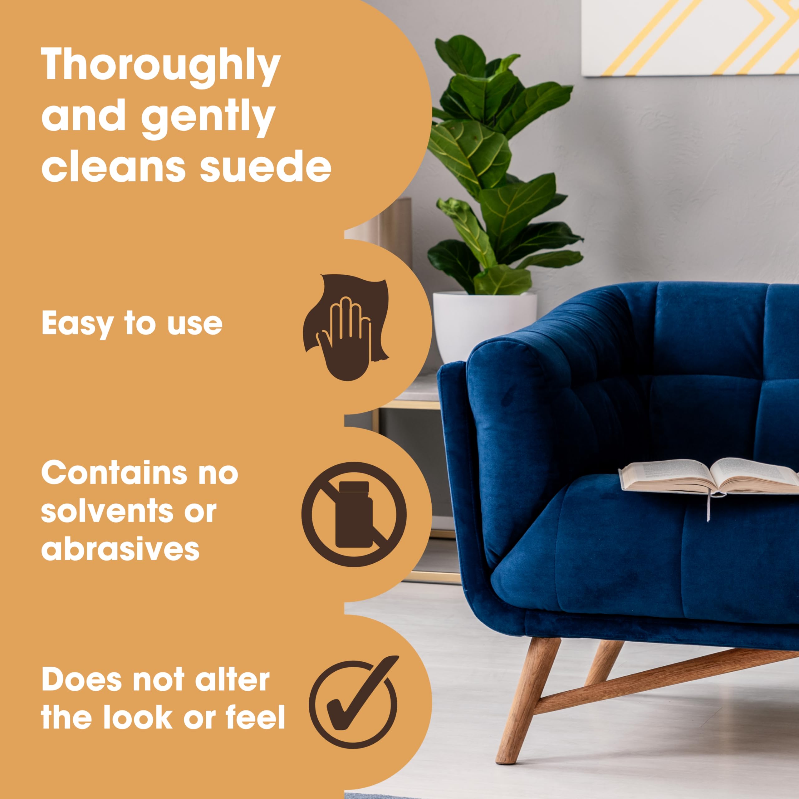 Suede Cleaner – Use to Clean Suede Shoes, Bags, Clothing & Sofas. Safely Removes Dirt & Grime from Suede & Nubuck.