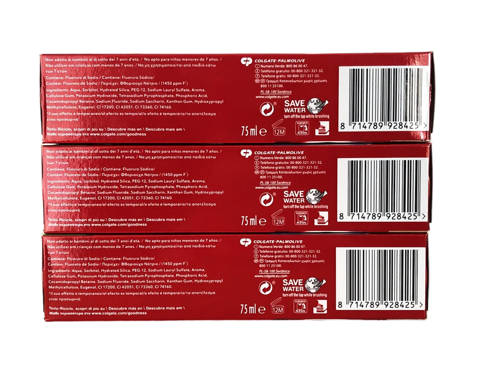 Colgate Max White One Toothpaste Optic 3-Pack (3 x 75g) for Visibly Whiter Teeth
