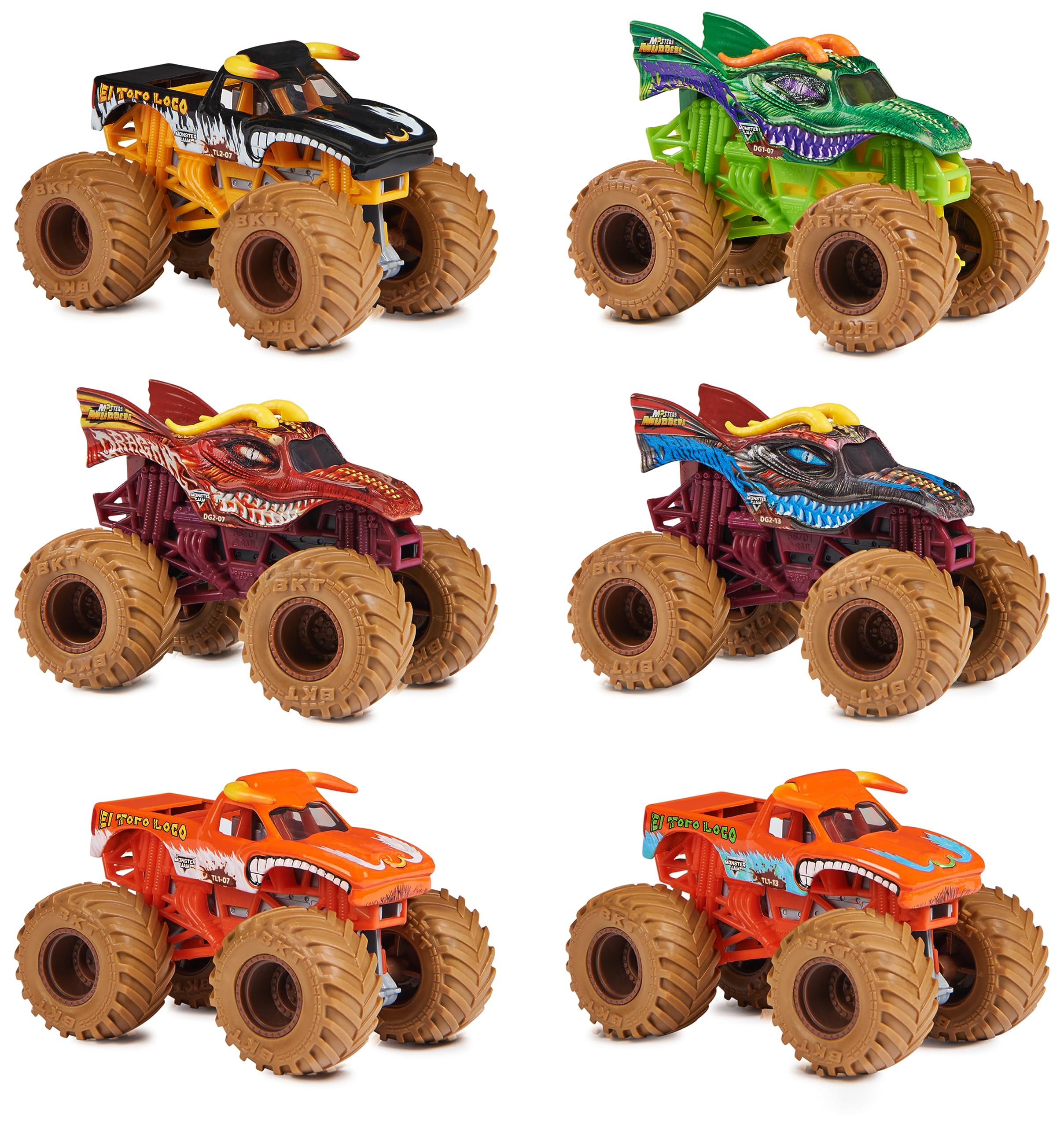 Monster Jam, Mystery Mudders, Official Die-Cast Monster Truck, Wash to Reveal, 1:64 Scale (Styles Will Vary)