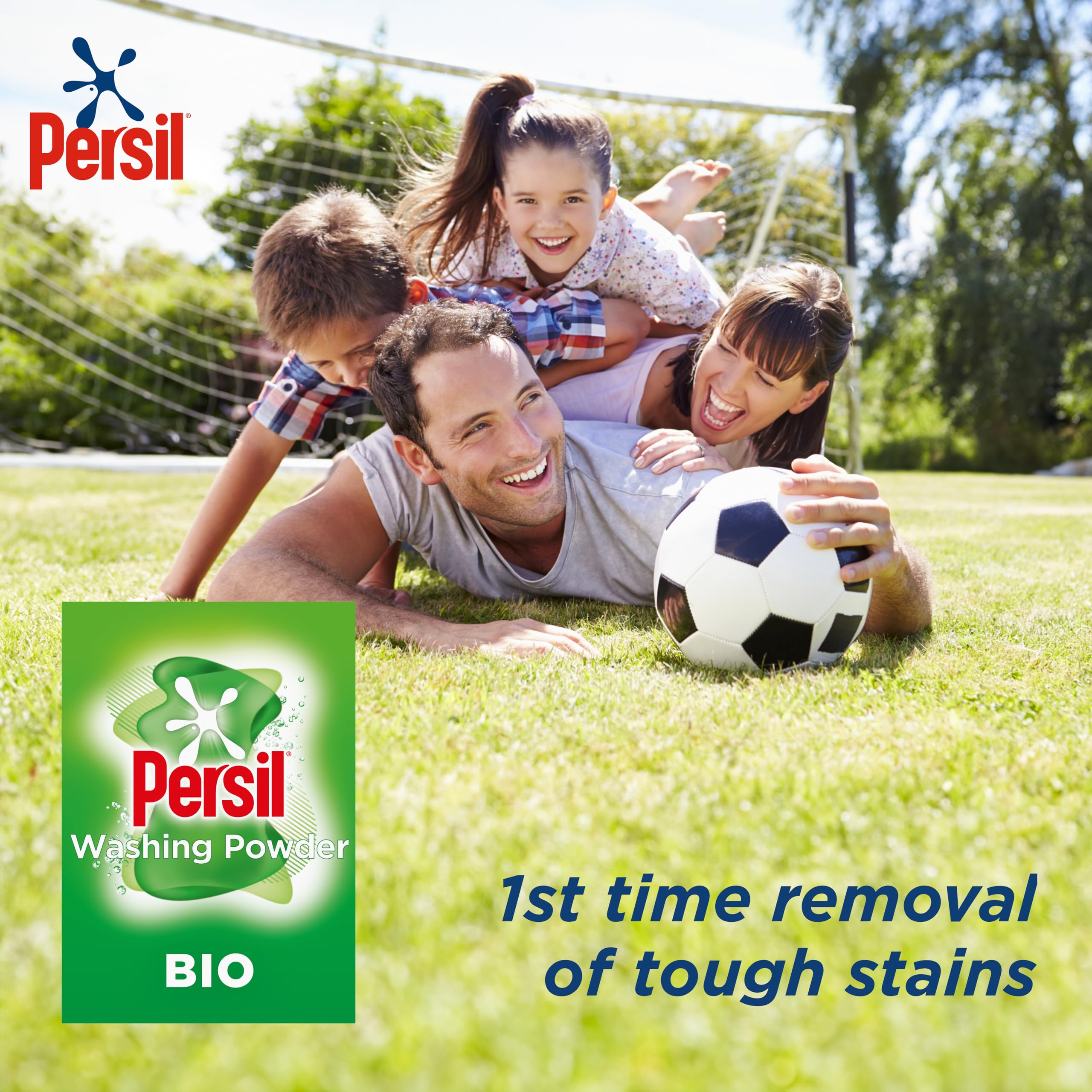 Persil Non Bio Washing Powder XXL Family Pack 100% recyclable pack for stain removal that's gentle next to sensitive skin 3.85 kg (77 washes)