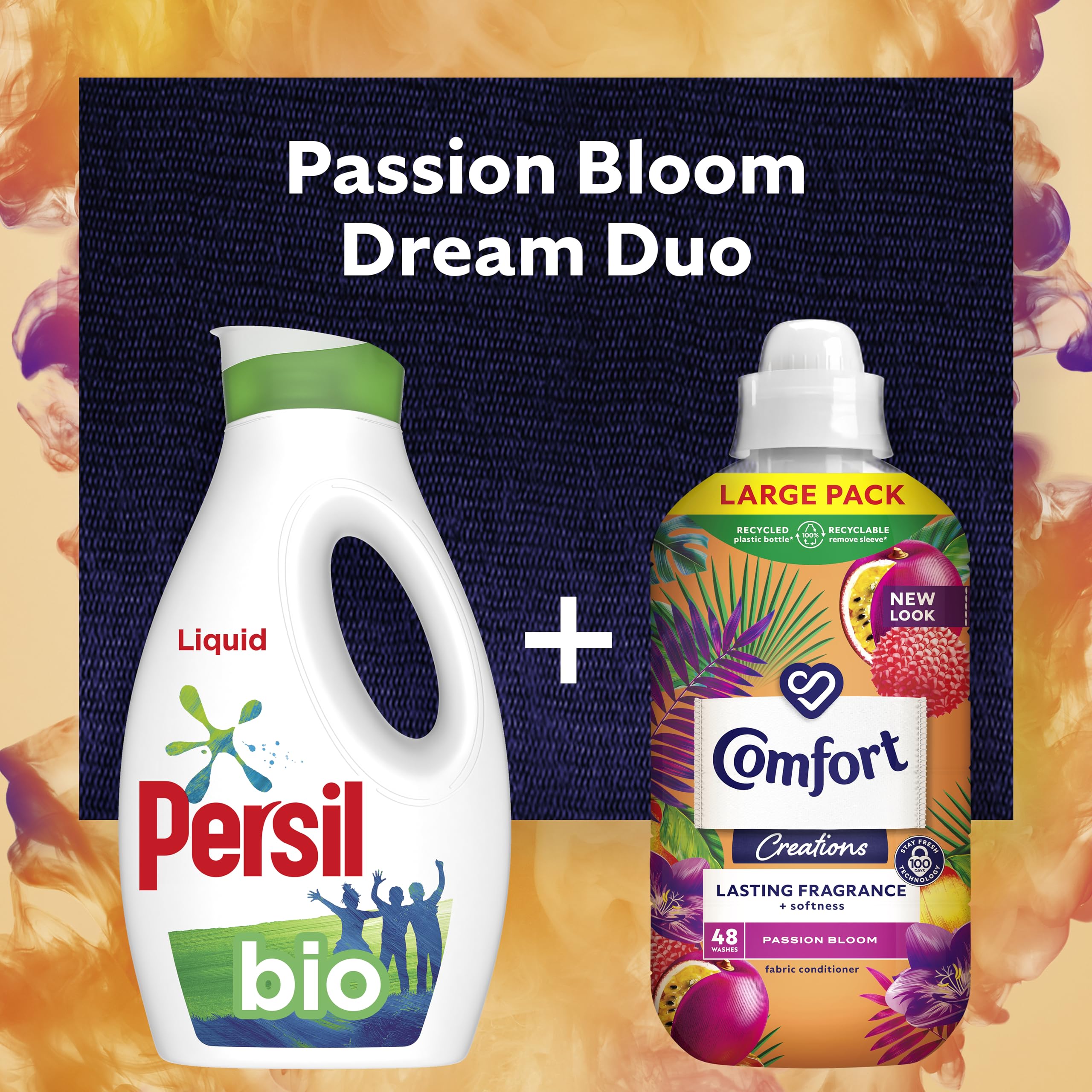 Comfort Creations Passion Bloom Fabric Conditioner with Stay Fresh technology for 100 days of freshness + fragrance* 288 washes (6x 1.44 L )